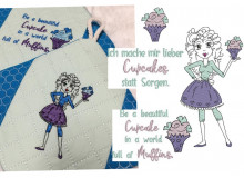 ADVENTSKALENDER 14. Dezember - Stickserie Cupcakes Girl